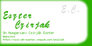 eszter czirjak business card